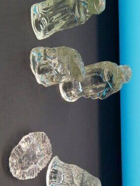 Clear Glass 6 piece Nativity Set (Holy Family & Wise Men) CHRISTMAS HOLIDAY